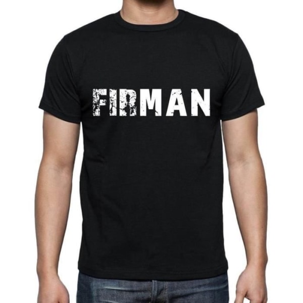Herr T-shirt Firman T-shirt Vintage Svart djup svart