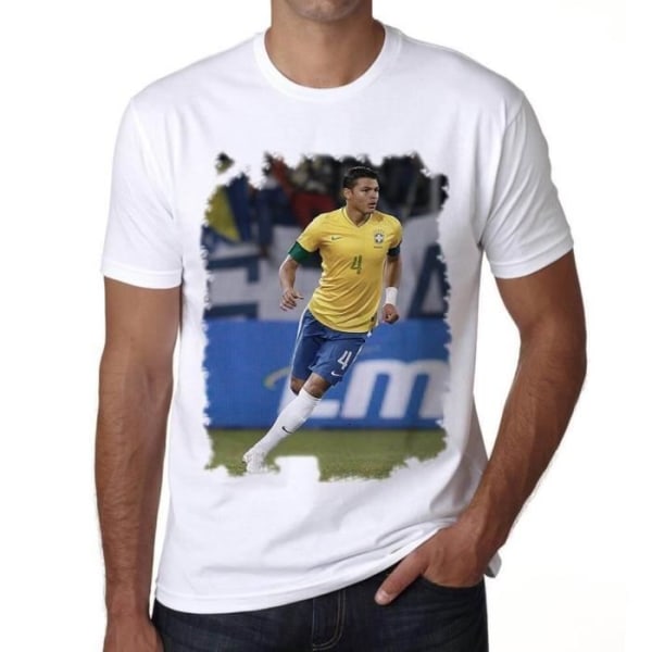 T-shirt herr Thiago Silva Vintage T-shirt Vit