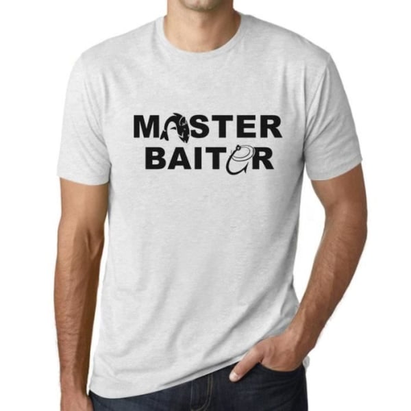 Herr T-shirt Master Fishing Baiter – Master Fishing Baiter – Vintage vit T-shirt Ljungvit