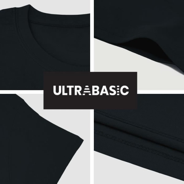 T-shirt - ULTRABASIC - Kuba - 100% bomull - Korta ärmar - Bekväm och modern Marin jag