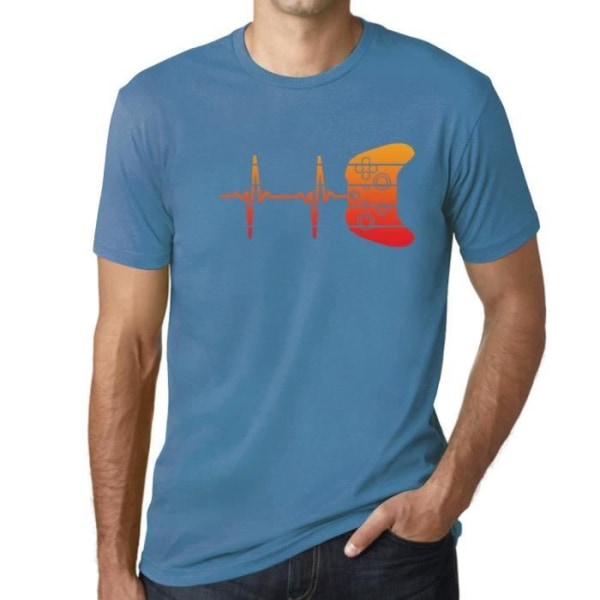 T-shirt herr Gamer Heartbeat Funny Gaming – Gamer Heartbeat Funny Gaming – Vintage T-shirt Aqua