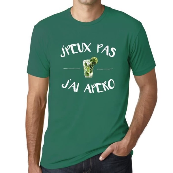 T-shirt för män Jag kan inte ha aperitif Vintage T-shirt Smaragd