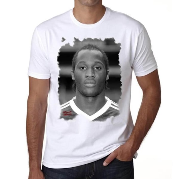 T-shirt - ULTRABASIC - Romelu Lukaku - 100% bomull - Korta ärmar - Bekväm och modern Vit jag