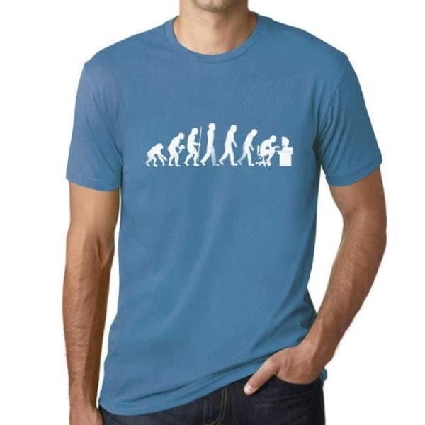T-shirt herr Evolution of the Species Computer Geek Vintage T-shirt Aqua