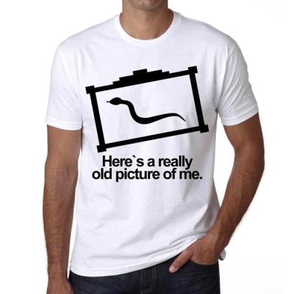 T-shirt herr Här är en riktigt gammal bild på mig – Här är en riktigt gammal bild på mig – vintage-tröja Vit
