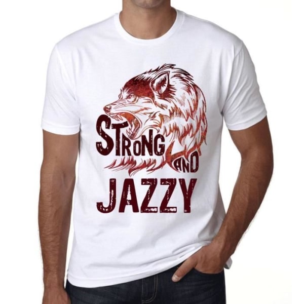 Strong Wolf And Jazzy T-shirt herr – Strong Wolf And Jazzy – Vintage T-shirt Vit XS
