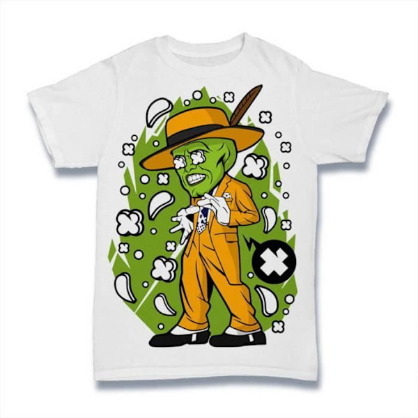 T-shirt för män Maniacal Green-Skinned Superhero - Komedifilm - T-shirt Vit M