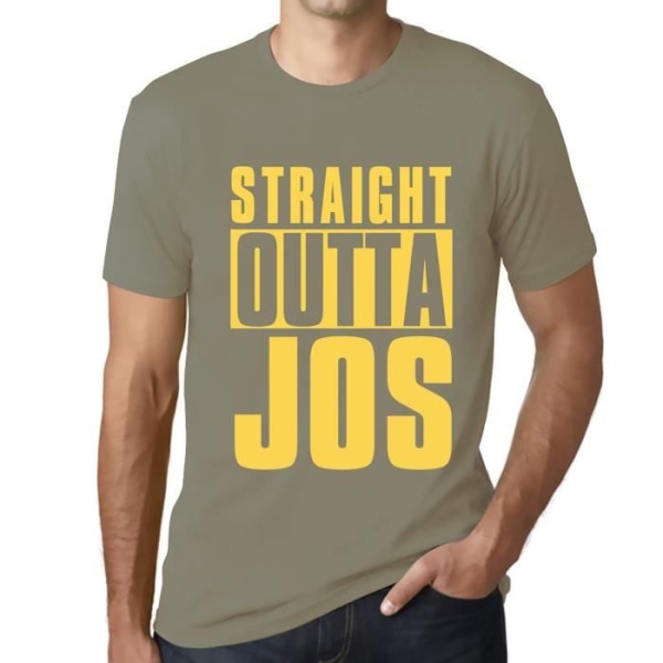 T-shirt herr Straight Outta Jos – Straight Outta Jos – Vintage T-shirt Kaki
