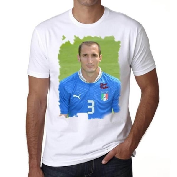 T-shirt - ULTRABASIC - Giorgio Chiellini - 100% bomull - Kortärmad - Bekväm och modern Vit XL