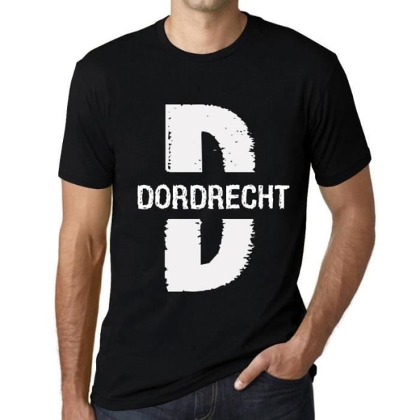 T-shirt herr Dordrecht Vintage T-shirt svart djup svart