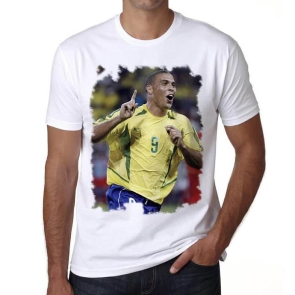 Ronaldo T-shirt herr Vintage T-shirt Vit