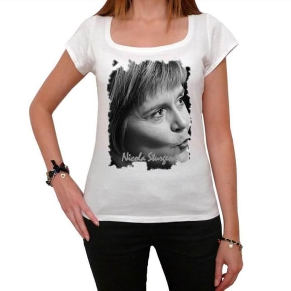 T-shirt för kvinnor Nelson Mandela Vintage T-shirt Vit