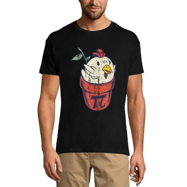 T-shirt herr Chicken Pot Pi Day Geek Vintage T-shirt Svart djup svart