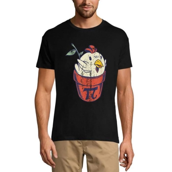 T-shirt herr Chicken Pot Pi Day Geek Vintage T-shirt Svart djup svart XXL