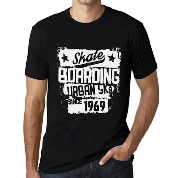 Urban Skateboard T-shirt för män sedan 1969 – Urban Skateboard sedan 1969 – 54 år T-shirt present 54:e födelsedag Vintage år djup svart jag