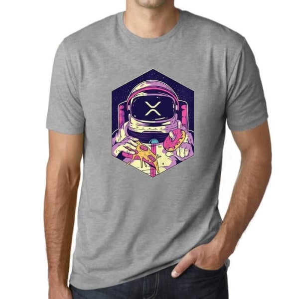T-shirt herr Xrp Cryptocurrency Symbol To The Moon – Xrp Symbol Cryptocurrency To The Moon – Vintage grå T-shirt Ljunggrå