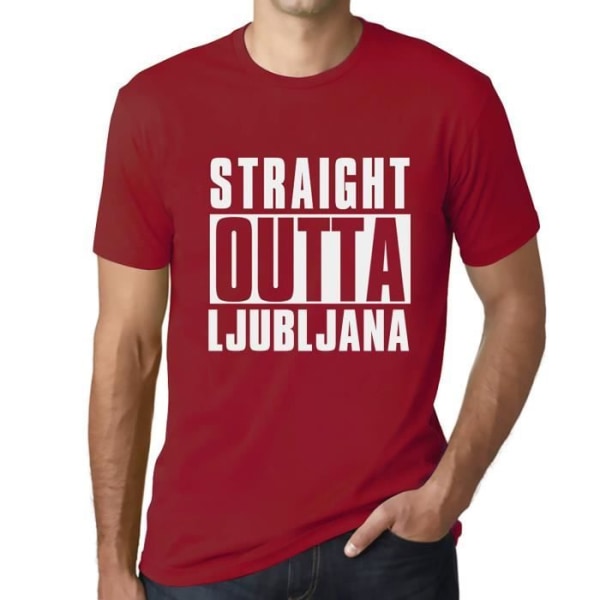 T-shirt herr Straight Outta Ljubljana – Straight Outta Ljubljana – Vintage röd T-shirt tango röd