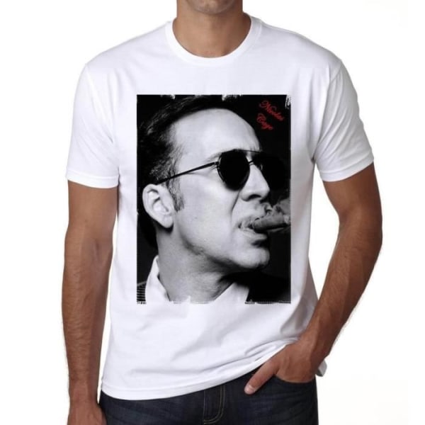 T-shirt herr Nicolas Cage Vintage T-shirt Vit
