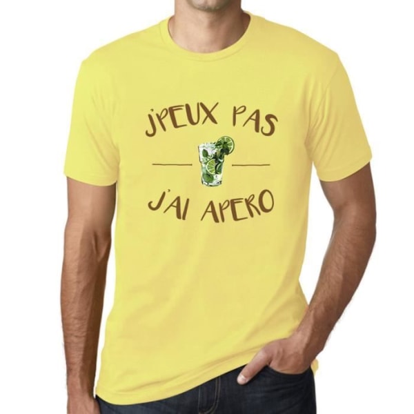 T-shirt herr Jag kan inte jag har Apéro T-shirt Vintage gul Ljus gul