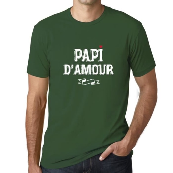 T-shirt - ULTRABASIC - Papi D'Amour - Vintage - 100% Bomull - Flaskegrønn Grön flaska XS