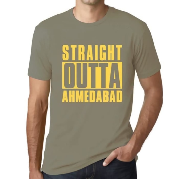 T-shirt herr Straight Outta Ahmedabad – Straight Outta Ahmedabad – Vintage T-shirt Kaki