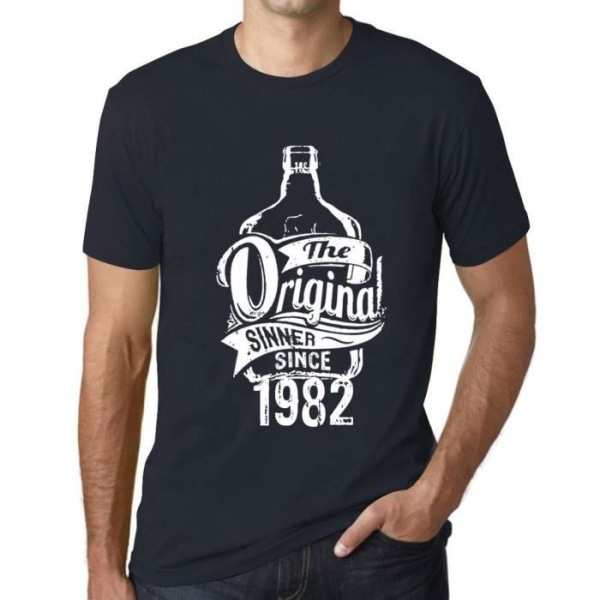 T-shirt för män The Original Sinner Since 1982 – The Original Sinner Since 1982 – 41 Years Vintage 41th Birthday Gift T-shirt Marin