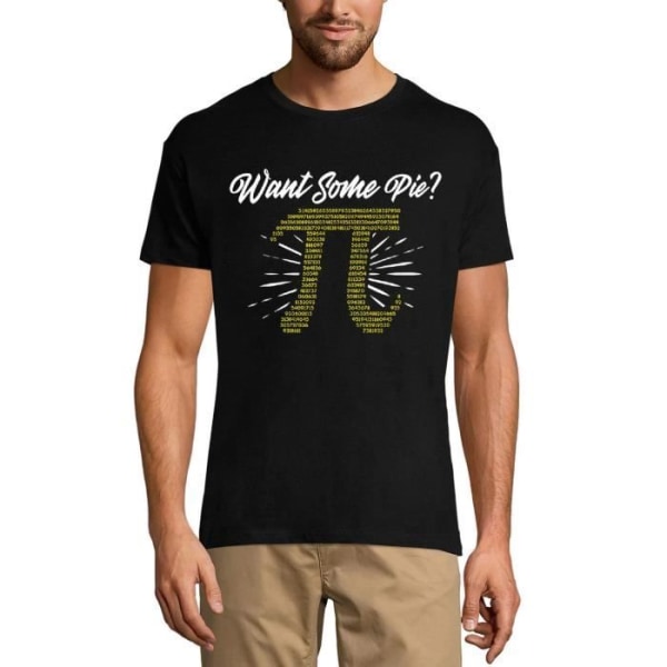 T-shirt herr You Want Some Pie - Pi Symbol Mathematics – Want Some Pie - Pi Symbol Math – Vintage Svart T-shirt djup svart