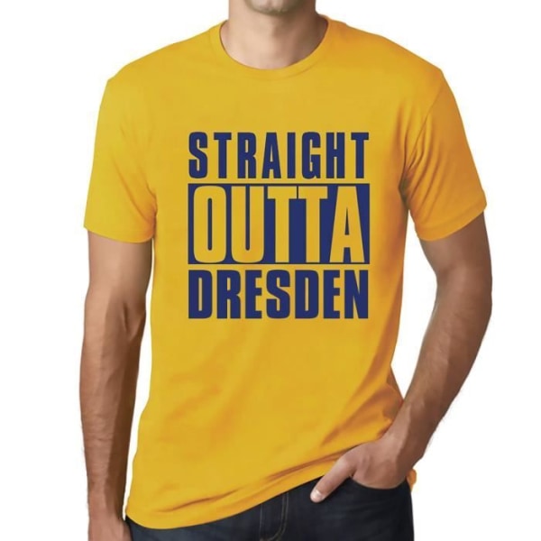 T-shirt herr Straight Outta Dresden – Straight Outta Dresden – Vintage T-shirt Gul