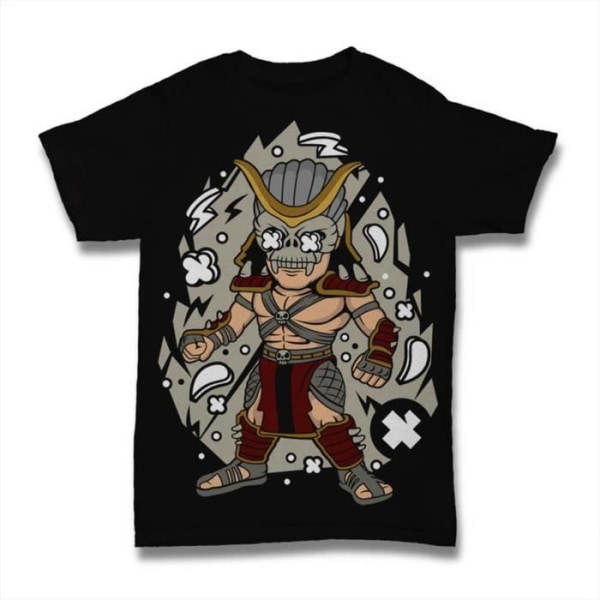 T-shirt herr Brutal Warlord - Emperor - Fighting Game - Brutal Warlord - Emperor - Fighting Game - Vintage svart T-shirt djup svart