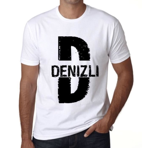 Denizli T-shirt för män Vintage T-shirt Vit
