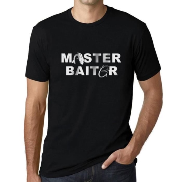 Herr T-shirt Master Fishing Baiter – Master Fishing Baiter – Vintage svart T-shirt djup svart