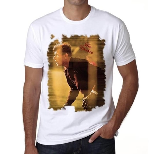 T-shirt Herr - ULTRABASIC - Lev Yashin - 100% Bomull - Korta Ärm - Vintage Vit XXL