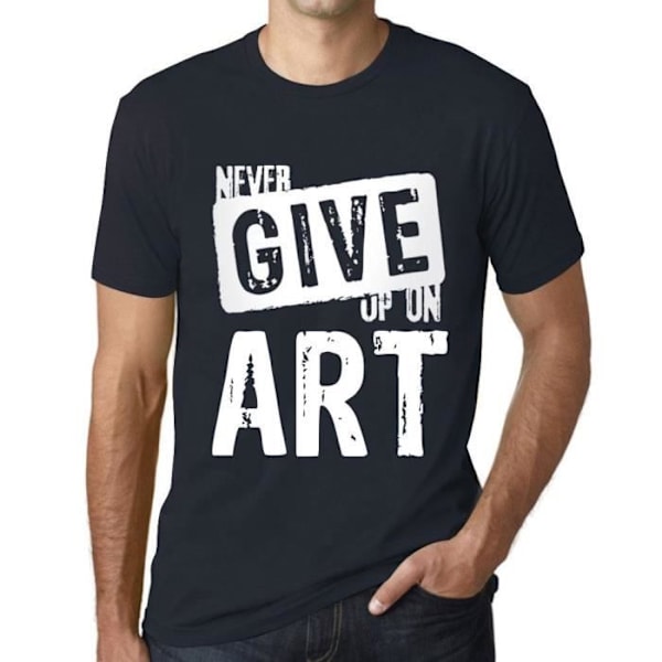 T-shirt herr Ge aldrig upp på konst – Ge aldrig upp på konst – Vintage T-shirt Marin XS