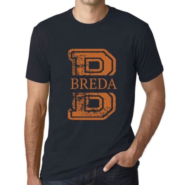 T-shirt - ULTRABASIC - Breda - 100% Bomull - Korta Ärmar - Bekväm och Ekologisk Marin XXL