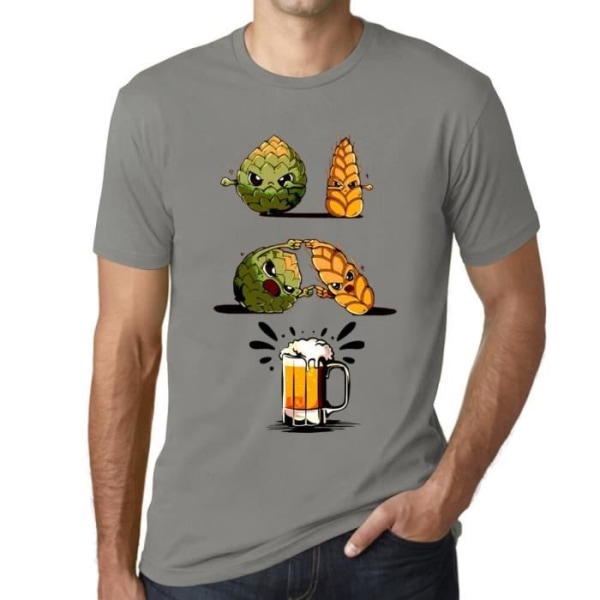 Fusion Design Öl T-shirt för män – Fusion Beer Design – Vintage T-shirt Zink