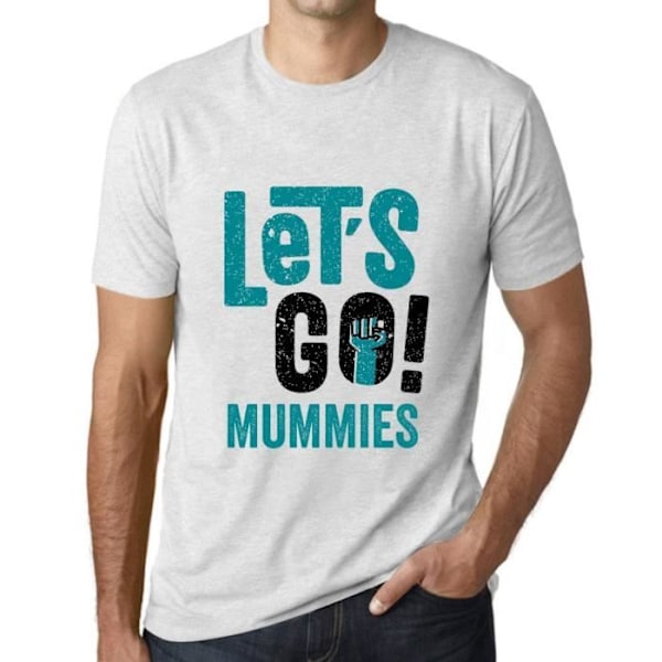 T-shirt herr Let's Go Mummies – Let's Go Mummies – Vintage vit T-shirt Ljungvit M
