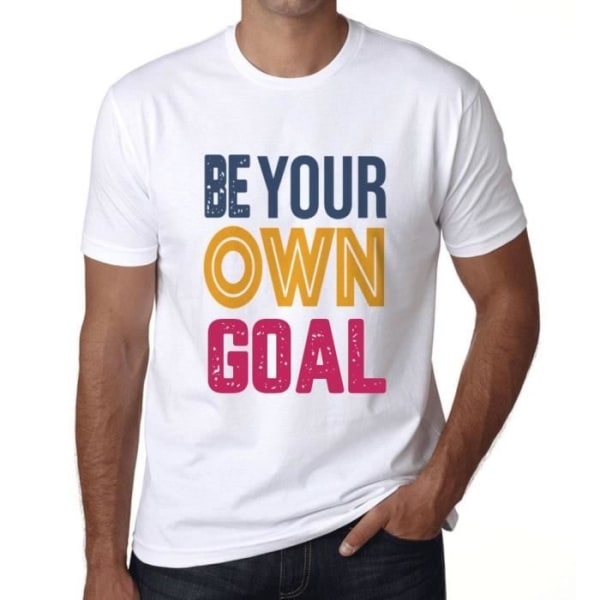 T-shirt herr Be Your Own Goal – Be Your Own Goal – Vintage T-shirt Vit
