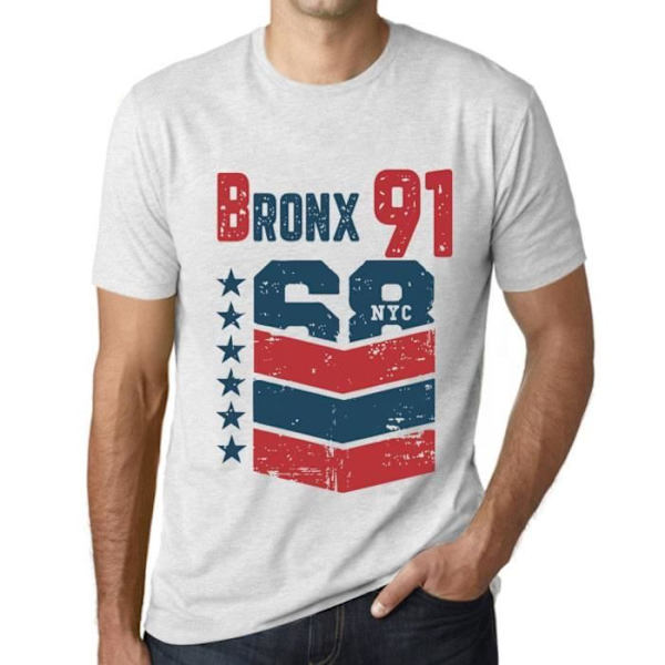T-shirt herr Bronx 91 Vintage T-shirt Vit Ljungvit XXXL