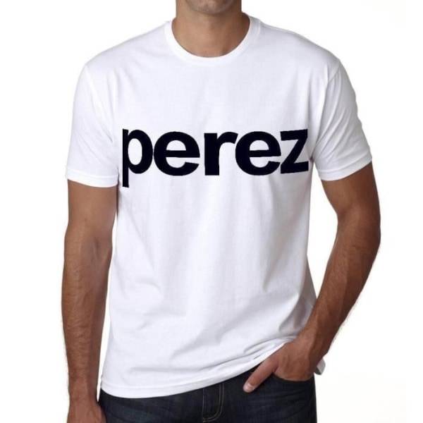 Perez T-shirt herr Vintage T-shirt Vit