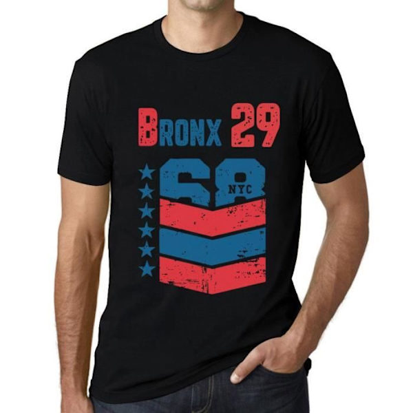 T-shirt herr Bronx 29 Vintage T-shirt svart djup svart M