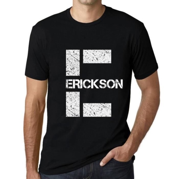 T-shirt herr Erickson Vintage T-shirt svart djup svart