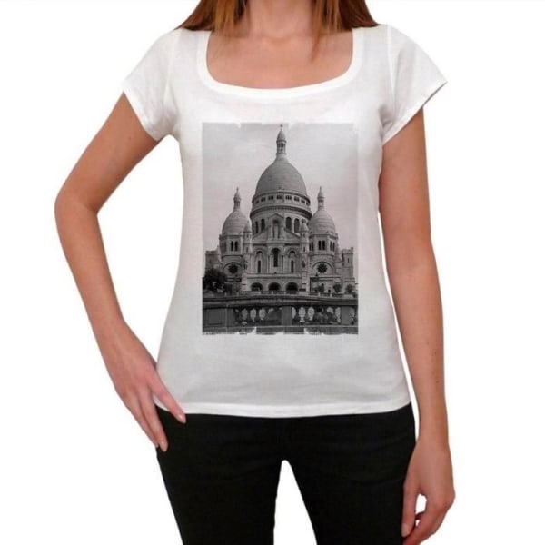 T-shirt för dam Sacre Coeur Paris Vintage T-shirt Vit