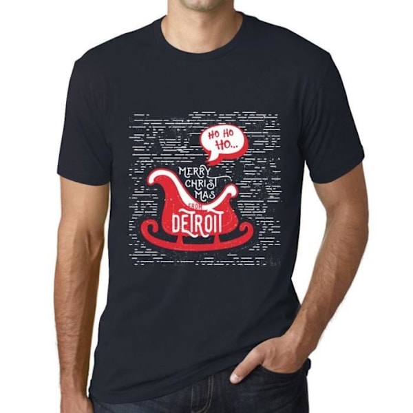 T-shirt herr Ho Ho Ho Merry Christmas From Detroit – Ho Ho Ho Merry Christmas From Detroit – Vintage T-shirt Marin jag