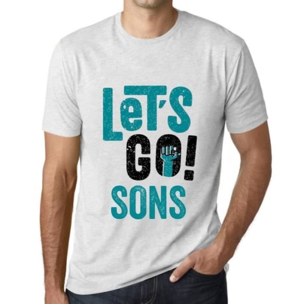 T-shirt herr Let's Go Sons – Let's Go Sons – Vintage vit T-shirt Ljungvit jag