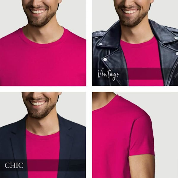 T-shirt herr Best Dad Ever 1 – Best Dad Ever 1 – Vintage T-shirt Fuchsia jag
