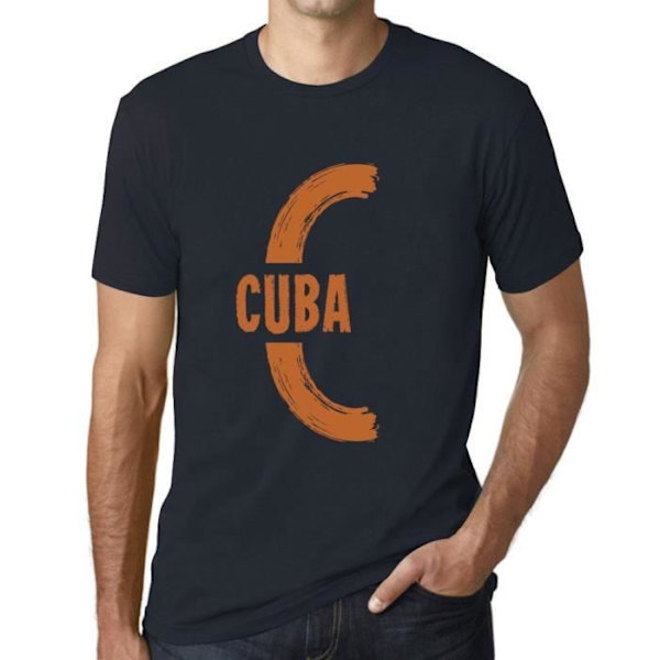 T-shirt - ULTRABASIC - Kuba - 100% bomull - Korta ärmar - Bekväm och modern Marin jag
