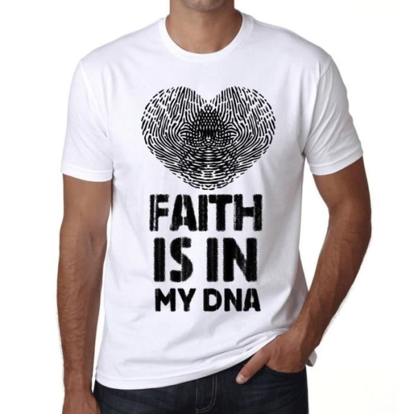 T-shirt herr Faith Is In My Dna – Faith Is In My Dna – Vintage T-shirt Vit