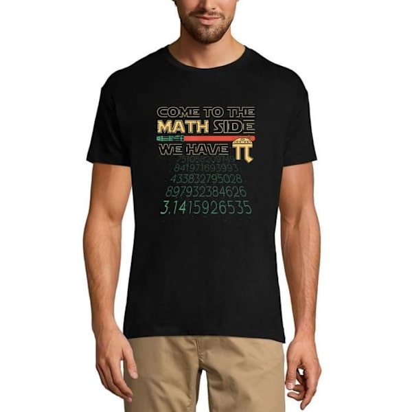 Herr-T-shirt Come To The Math Side We Have Pi - Movie Funny – djup svart M