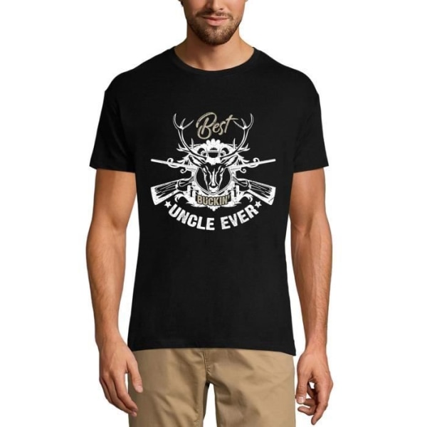 T-shirt herr The Best Buckin Uncle Ever - Deer Hunter - T-shirt djup svart XXXL