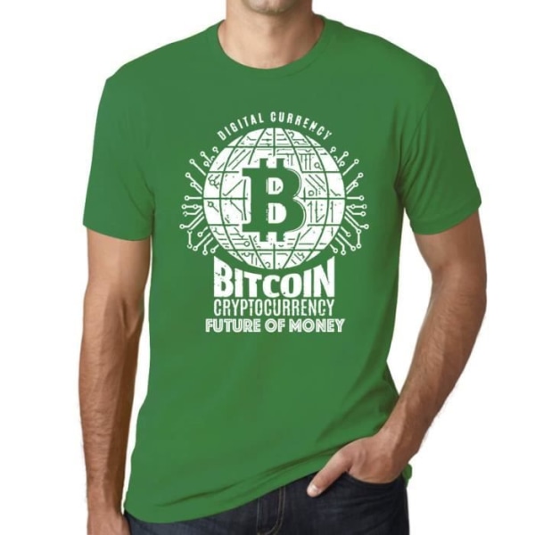 T-shirt herr Bitcoin: The Future of Money Hodl Btc Crypto – Bitcoin Future Of Money Hodl Btc Crypto – Vintage grön T-shirt Ängsgrön XXL